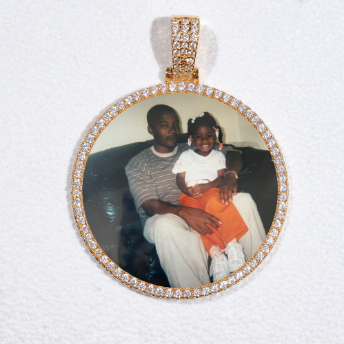 MEDIUM 3D CIRCLE CUSTOM PICTURE PENDANT