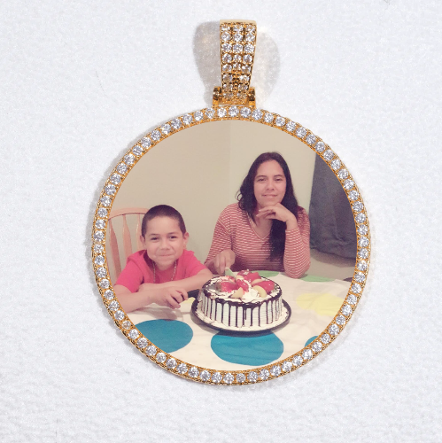 MEDIUM 3D CIRCLE CUSTOM PICTURE PENDANT