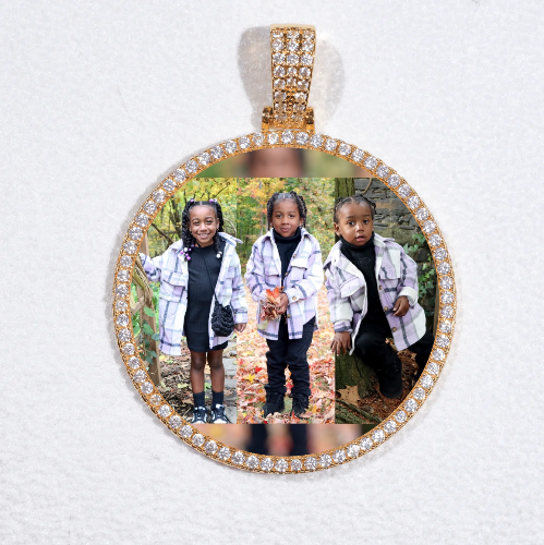 MEDIUM 3D CIRCLE CUSTOM PICTURE PENDANT