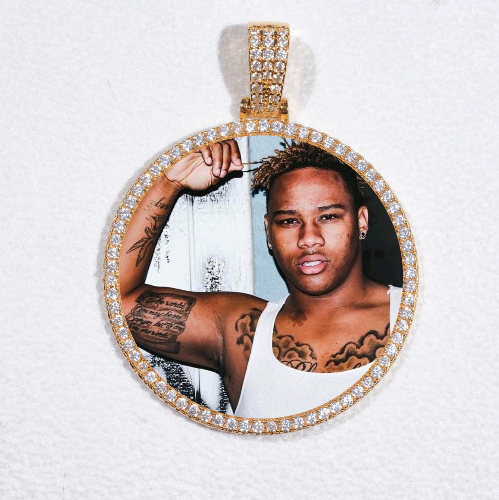 MEDIUM 3D CIRCLE CUSTOM PICTURE PENDANT