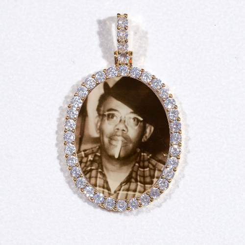 3D Oval Custom Picture Pendant