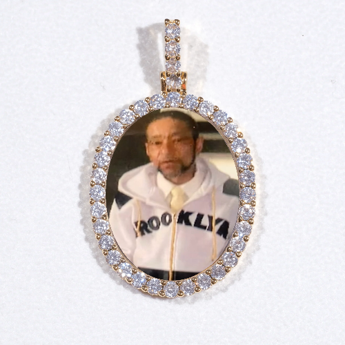 3D Oval Custom Picture Pendant