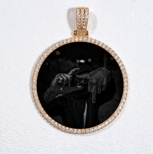 MEDIUM 3D CIRCLE CUSTOM PICTURE PENDANT
