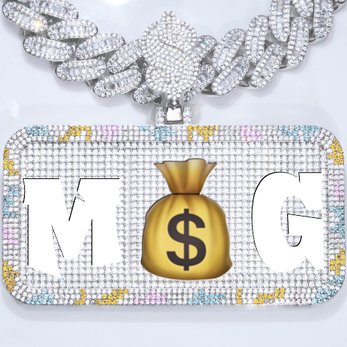 CUSTOM LETTER NECKLACE 3D COLORFUL SQUARE