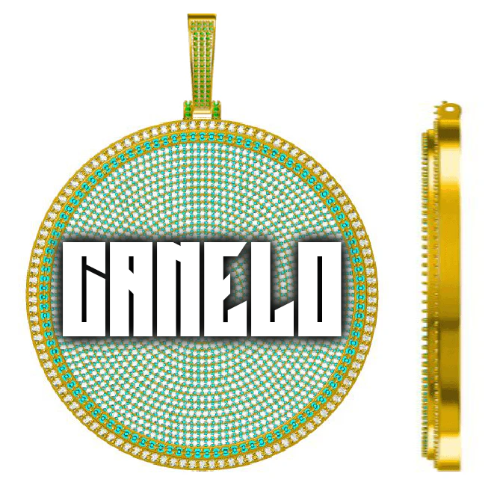 CUSTOM LETTER NECKLACE 3D BIG DISC