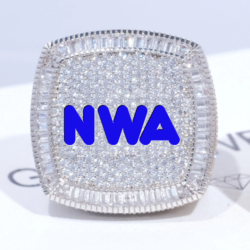 CUSTOM LETTER 3D ICED RING