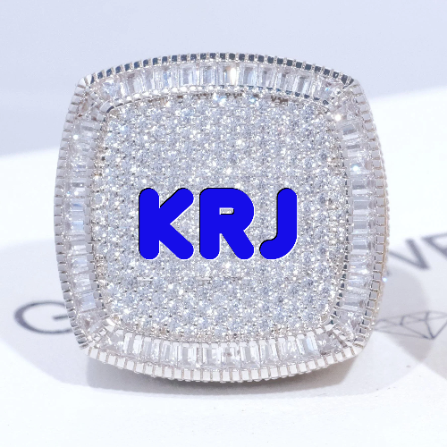 CUSTOM LETTER 3D ICED RING