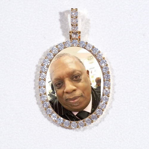 3D Oval Custom Picture Pendant