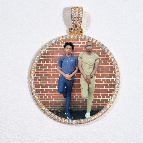 MEDIUM 3D CIRCLE CUSTOM PICTURE PENDANT