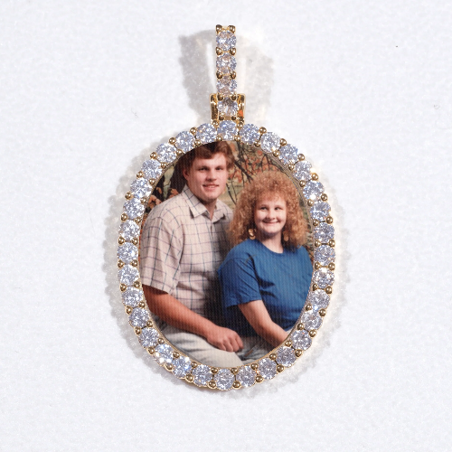 3D Oval Custom Picture Pendant