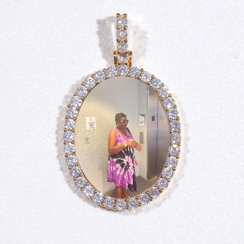3D Oval Custom Picture Pendant