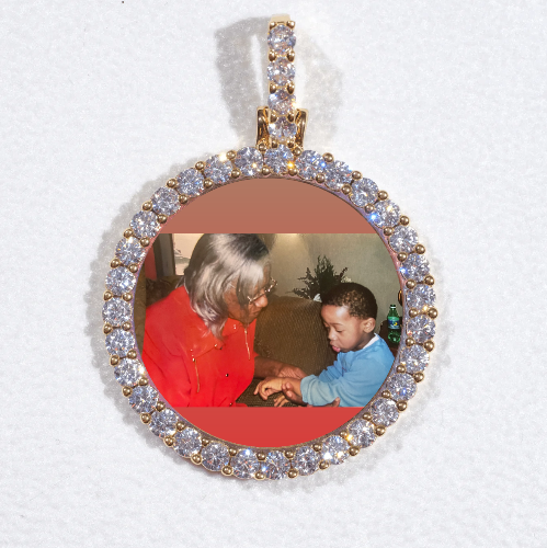 3D CIRCLE CUSTOM PICTURE PENDANT SMALL SIZE