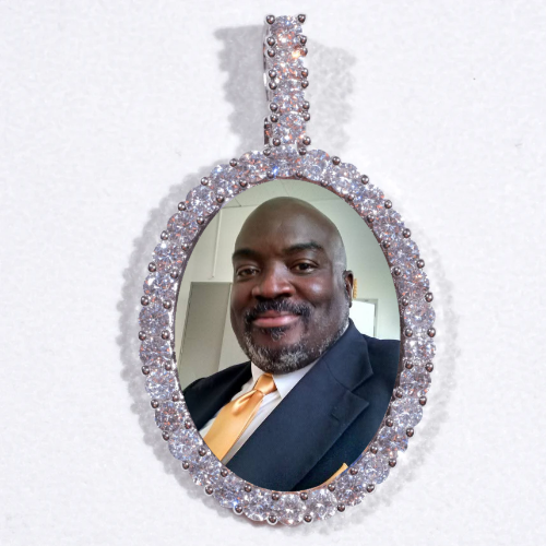 Large 3D Oval Custom Picture Pendant