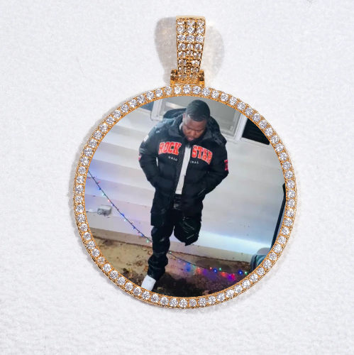 MEDIUM 3D CIRCLE CUSTOM PICTURE PENDANT