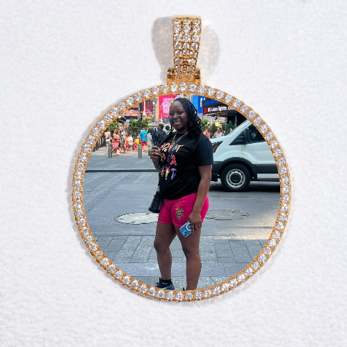 MEDIUM 3D CIRCLE CUSTOM PICTURE PENDANT