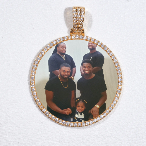MEDIUM 3D CIRCLE CUSTOM PICTURE PENDANT