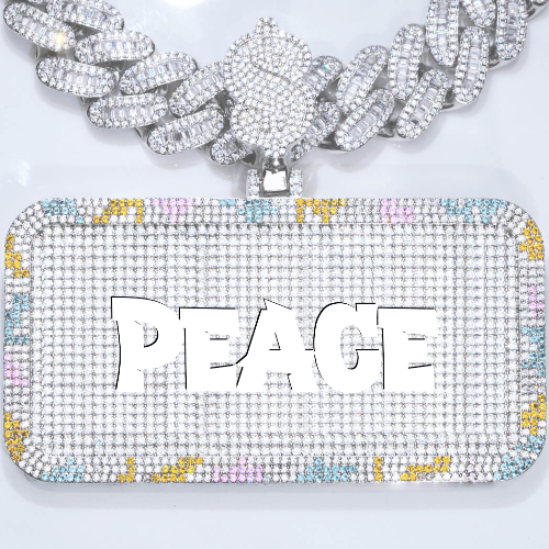 CUSTOM LETTER NECKLACE 3D COLORFUL SQUARE