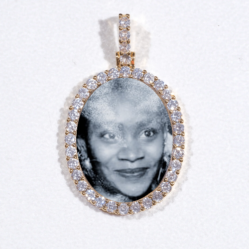 3D Oval Custom Picture Pendant