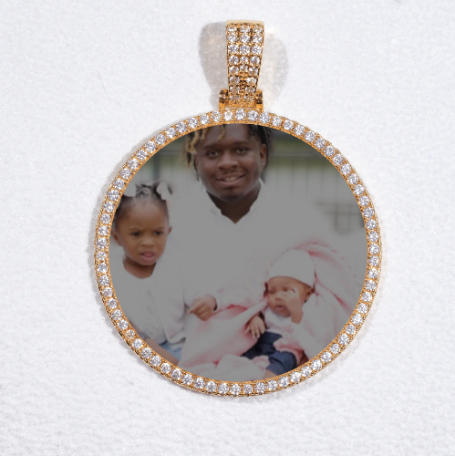 MEDIUM 3D CIRCLE CUSTOM PICTURE PENDANT