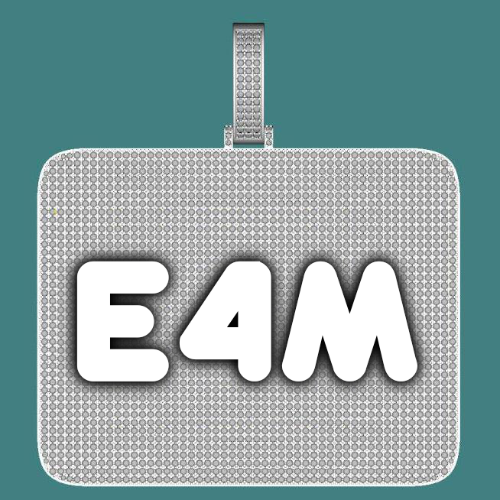 CUSTOM LETTER NECKLACE 3D BIG SQUARE