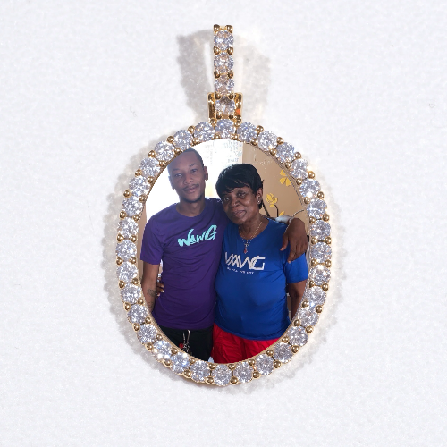 3D Oval Custom Picture Pendant