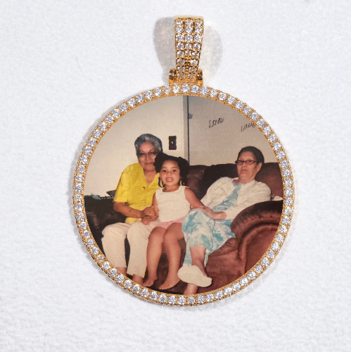 MEDIUM 3D CIRCLE CUSTOM PICTURE PENDANT