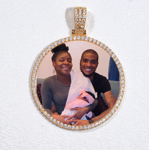 MEDIUM 3D CIRCLE CUSTOM PICTURE PENDANT