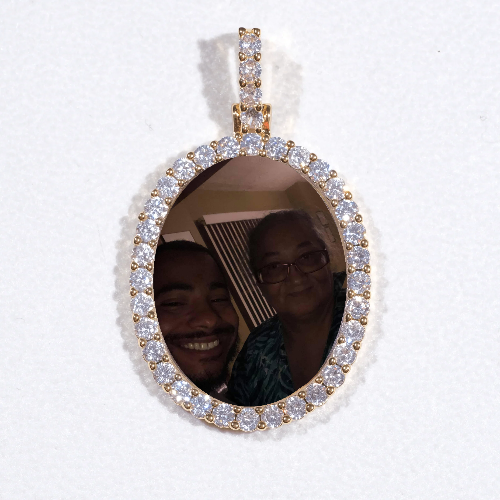 3D Oval Custom Picture Pendant