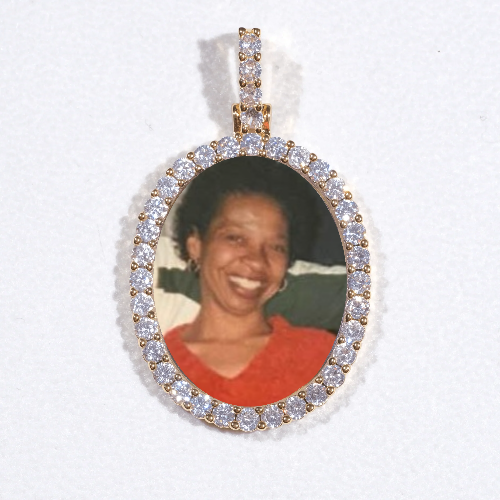 3D Oval Custom Picture Pendant