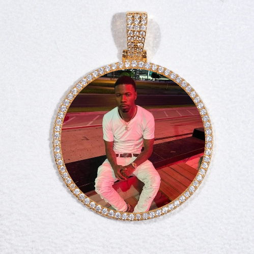 MEDIUM 3D CIRCLE CUSTOM PICTURE PENDANT