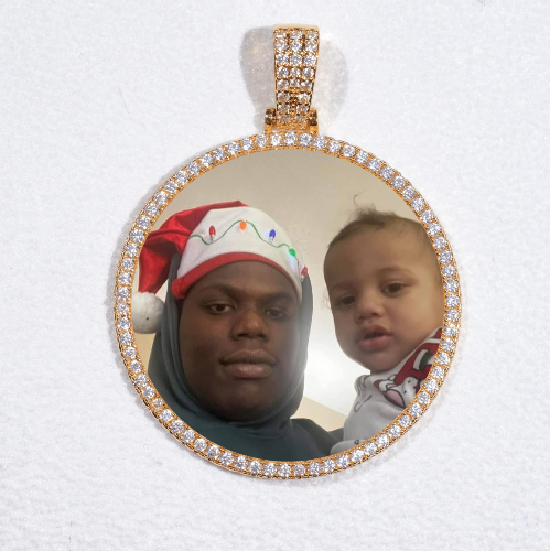 MEDIUM 3D CIRCLE CUSTOM PICTURE PENDANT