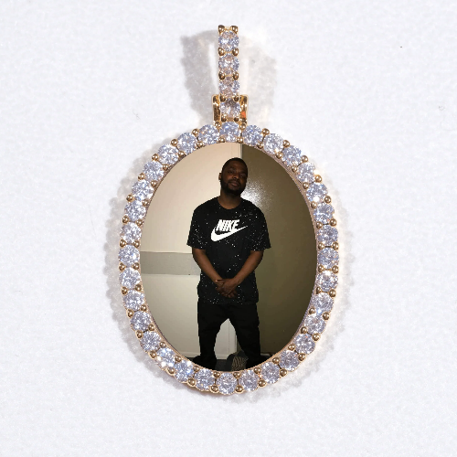 3D Oval Custom Picture Pendant