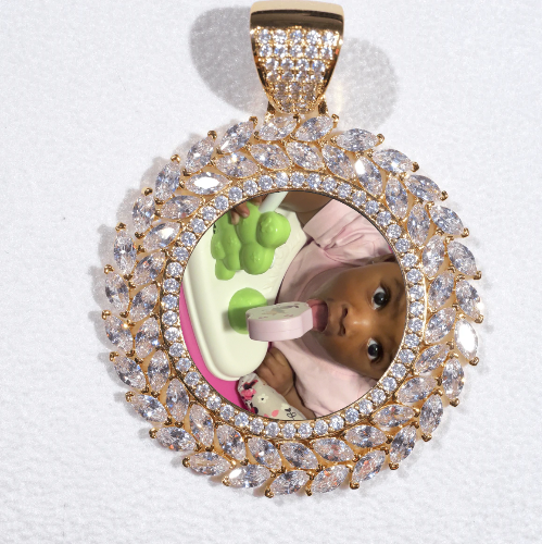 Large 3D Wheat Ear Custom Picture Pendant