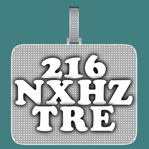 CUSTOM LETTER NECKLACE 3D BIG SQUARE
