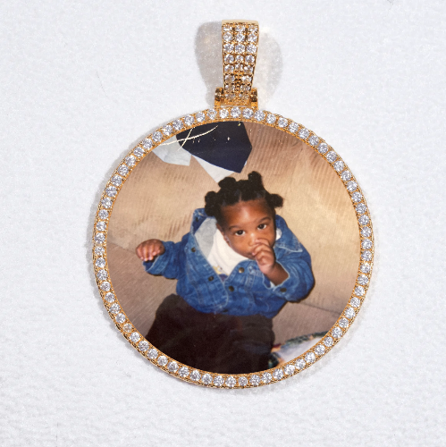 MEDIUM 3D CIRCLE CUSTOM PICTURE PENDANT