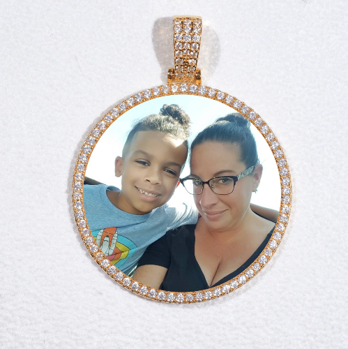MEDIUM 3D CIRCLE CUSTOM PICTURE PENDANT