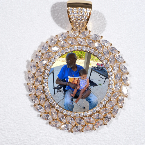 Large 3D Wheat Ear Custom Picture Pendant