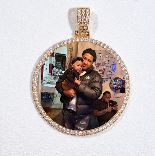 MEDIUM 3D CIRCLE CUSTOM PICTURE PENDANT
