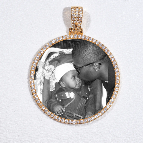 MEDIUM 3D CIRCLE CUSTOM PICTURE PENDANT