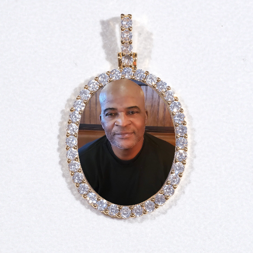 3D Oval Custom Picture Pendant
