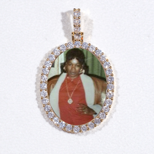 3D Oval Custom Picture Pendant