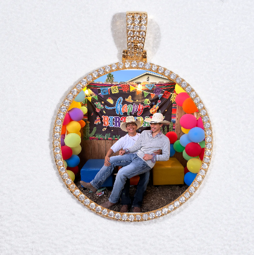 MEDIUM 3D CIRCLE CUSTOM PICTURE PENDANT