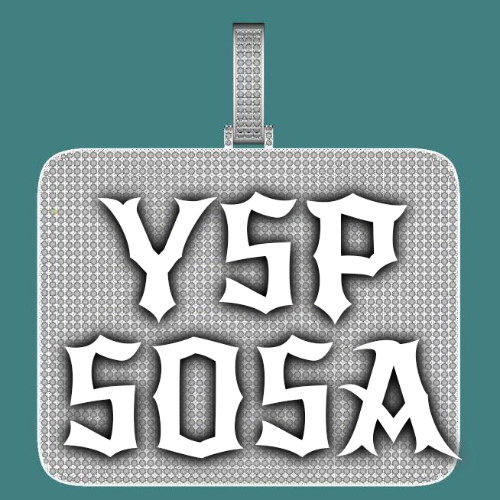 CUSTOM LETTER NECKLACE 3D BIG SQUARE