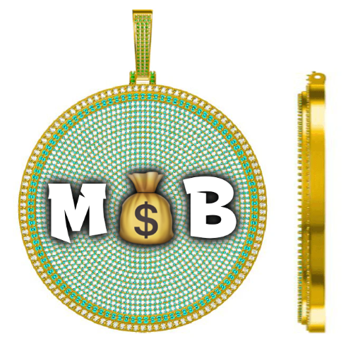 CUSTOM LETTER NECKLACE 3D BIG DISC