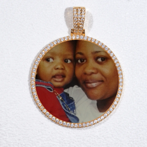 MEDIUM 3D CIRCLE CUSTOM PICTURE PENDANT