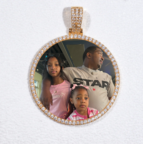 MEDIUM 3D CIRCLE CUSTOM PICTURE PENDANT