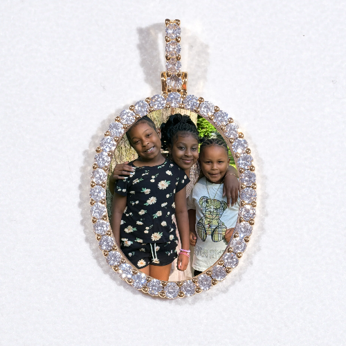 3D Oval Custom Picture Pendant