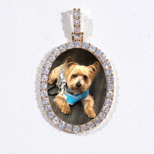3D Oval Custom Picture Pendant