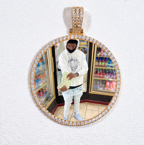 MEDIUM 3D CIRCLE CUSTOM PICTURE PENDANT