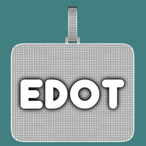 CUSTOM LETTER NECKLACE 3D BIG SQUARE